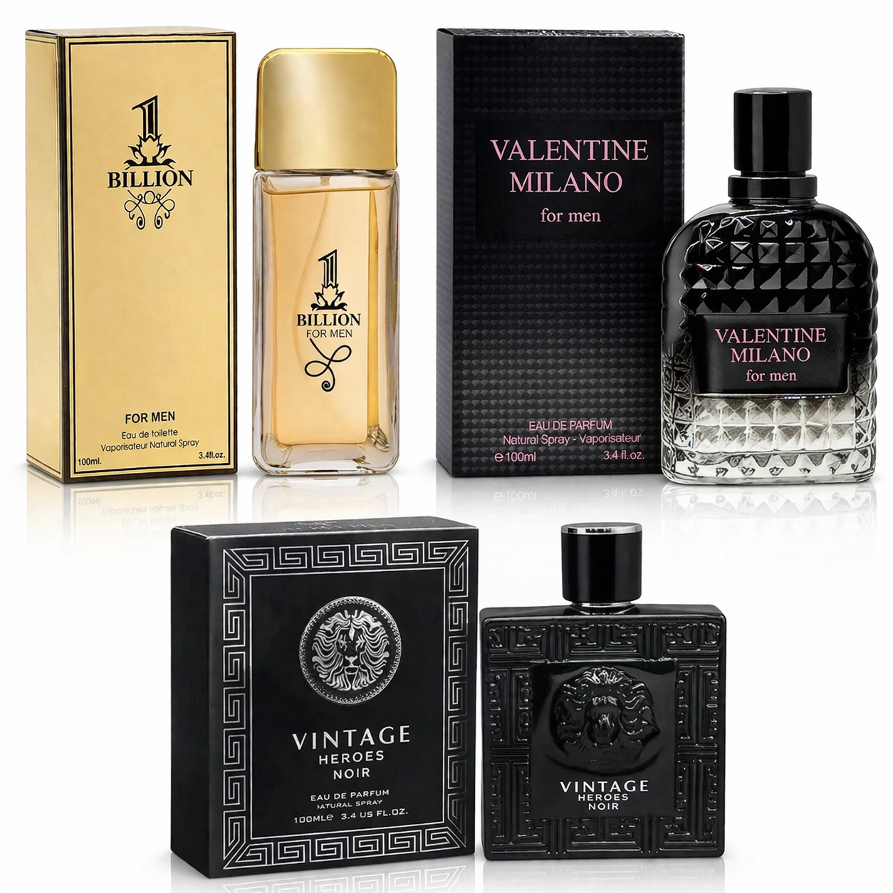 Set de regalo de colonia para hombre – Pack mayorista de 3 unidades "Bold"