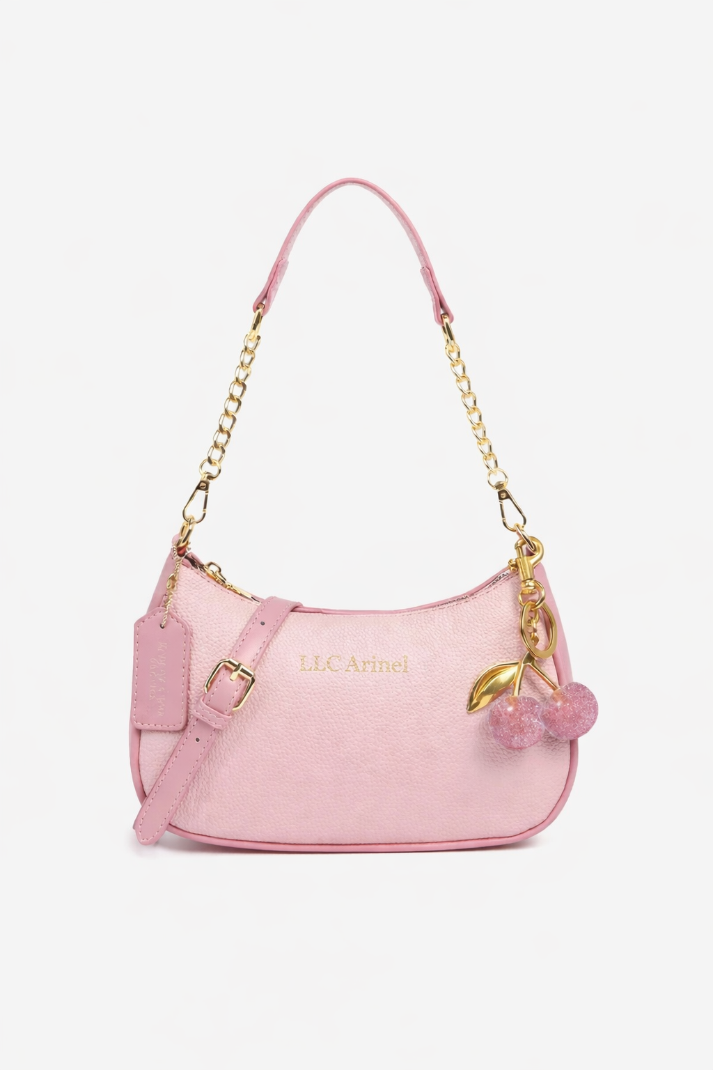 Bolso Elegante Rosa Cadena Dorada – LLC Arinel